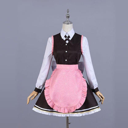 anime demon slayer kimetsu no yaiba nezuko kamado maid outfit cosplay costumes