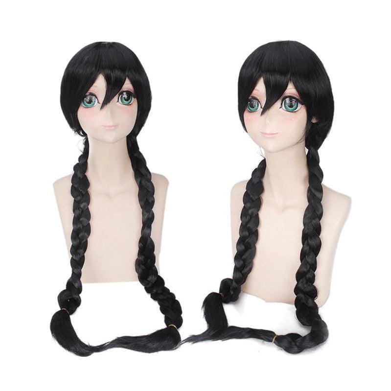 anime danganronpa trigger happy havoc toko fukawa black long cosplay wigs