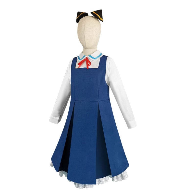 anime spy family anya forger child blue dress cosplay costumes