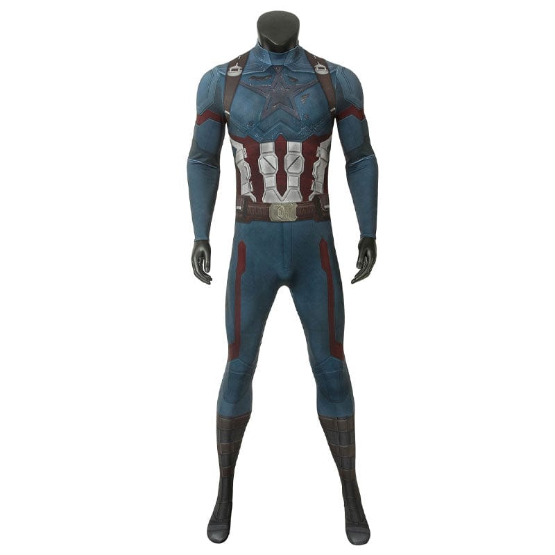 avengers 3 infinity war captain america steve rogers jumpsuit cosplay costumes with gloves