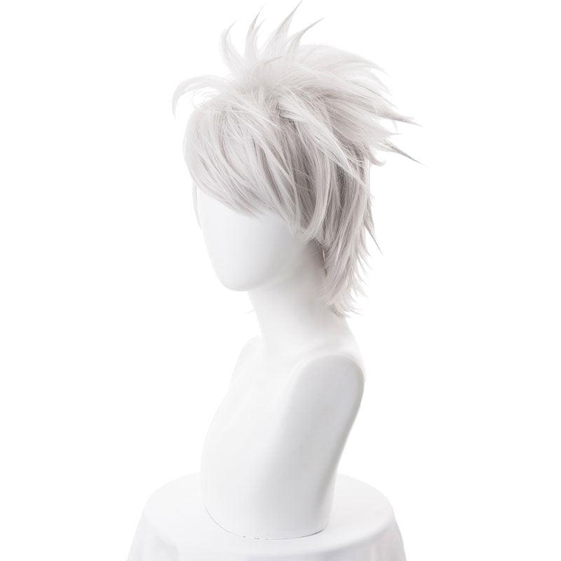 anime naruto hatake kakashi short white cosplay wigs with free headbands and mask