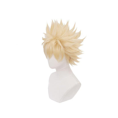 anime my hero academia katsuki bakugo cosplay wigs short blonde wig