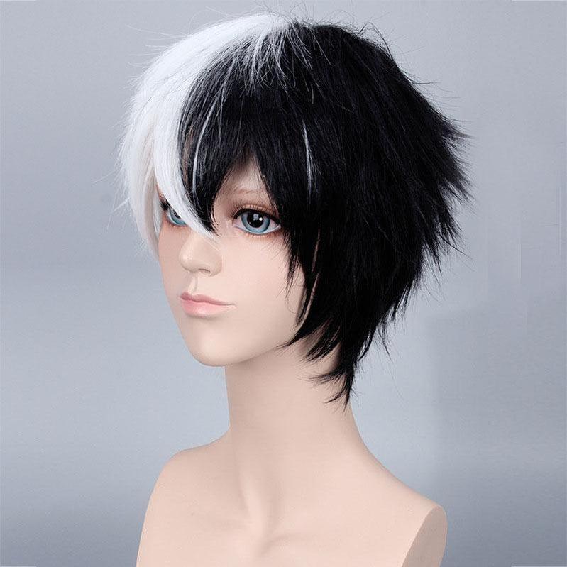 anime danganronpa trigger happy havoc monokuma black and white bear short cosplay wigs