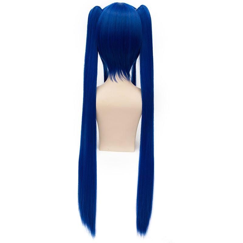 anime fairy tail wendy marvell dark blue long cosplay wigs