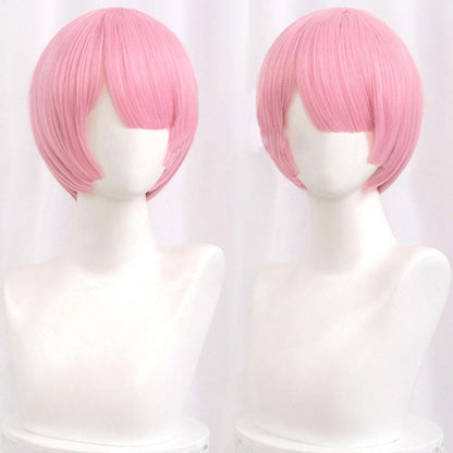 anime re life in a different world from zero wig ram pink short cosplay wig mm75