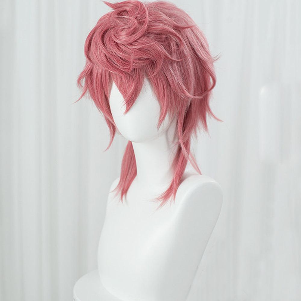 anime jojos bizarre adventure trish una pink medium cosplay wig mm48