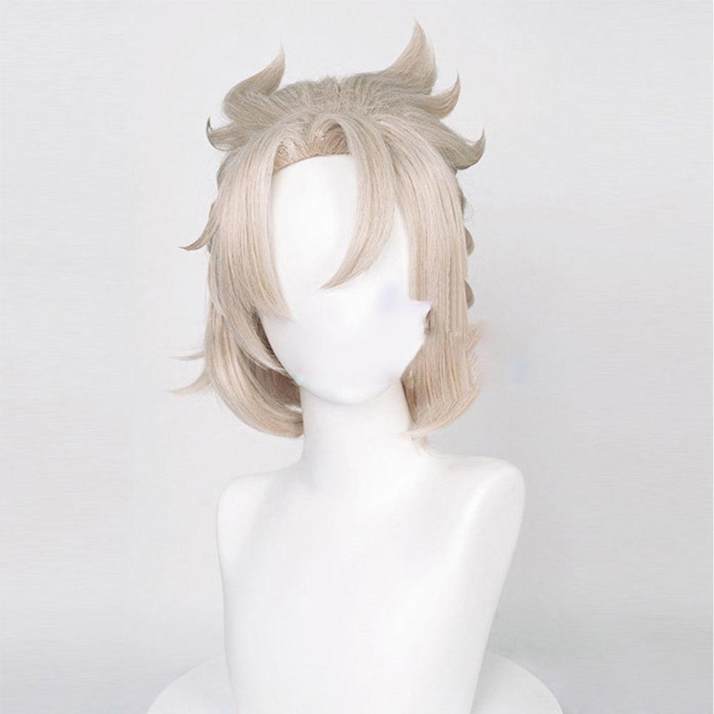 anime genshin impact albedo golden short cosplay wig mm29