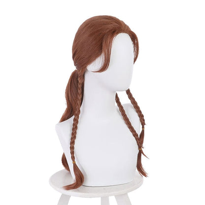 moive black widow natasha romanoff brown ponytail braid cosplay wigs