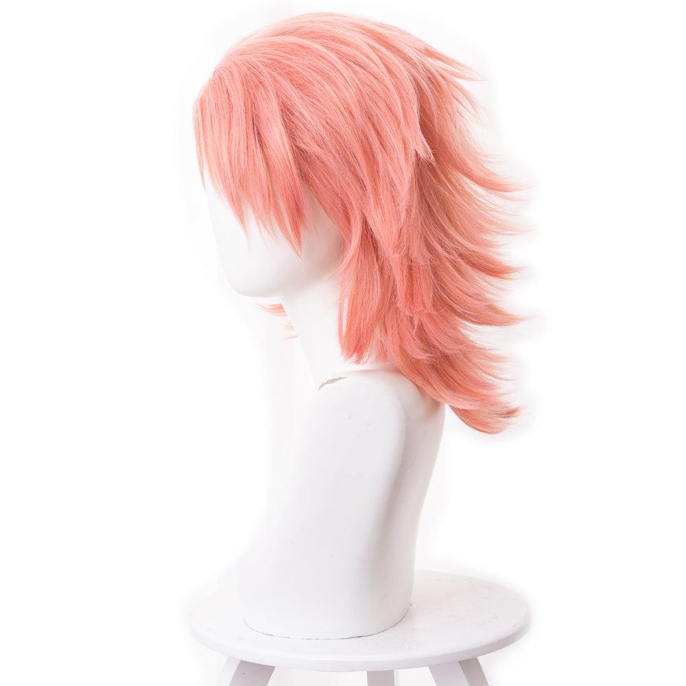 anime demon slayer sabito pink short cosplay wig 487m