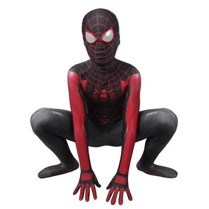 spiderman ps5 2 miles morales kids jumpsuit cosplay costumes