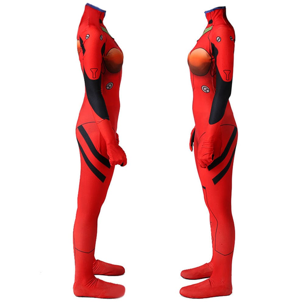 EVA ASUKA 02 Jumpsuits Cosplay Costume Adult Halloween Bodysuit