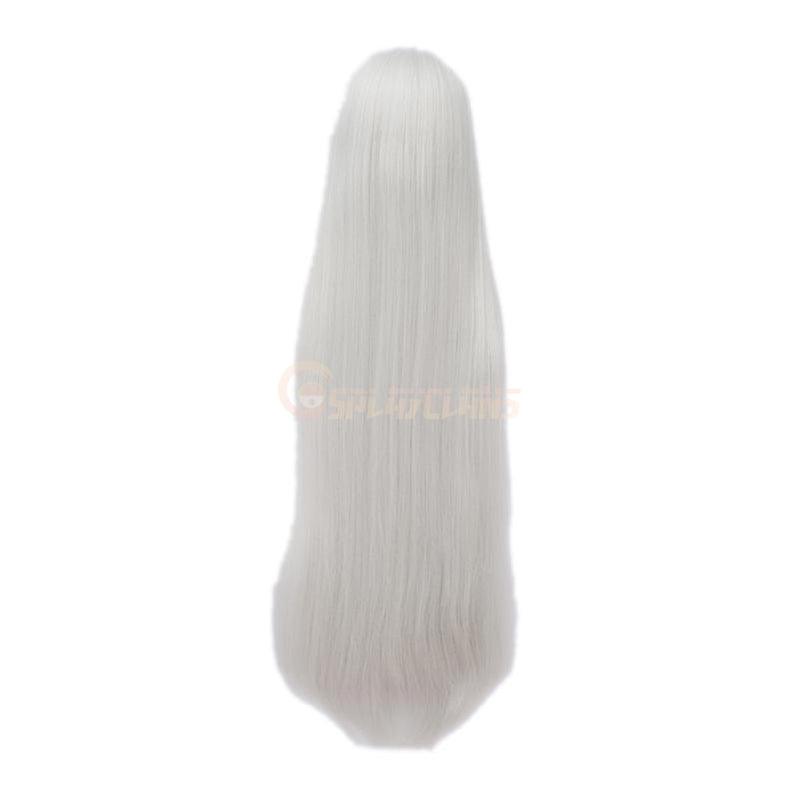 anime re zero starting life in another world emilia long straight silver cosplay wigs