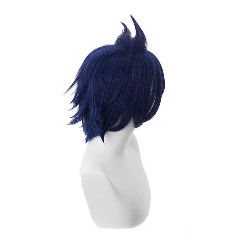 anime my hero academia tamaki amajiki short dark blue cosplay wigs