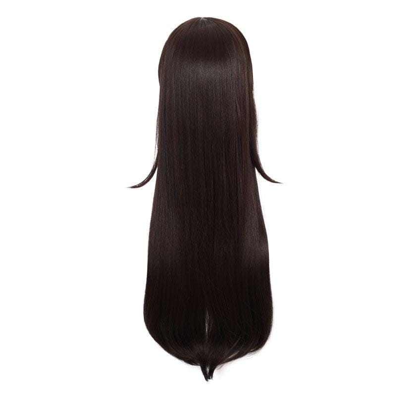 game genshin impact amber dark brown long cosplay wigs