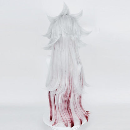 genshin impact arataki itto white long cosplay wig mm77