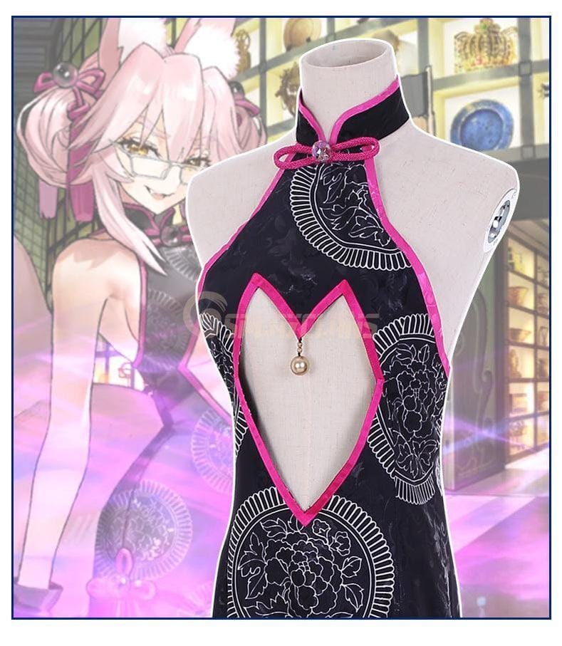 fgo fate grand order tamamo no mae fox secretary cheongsam full sets cosplay costumes