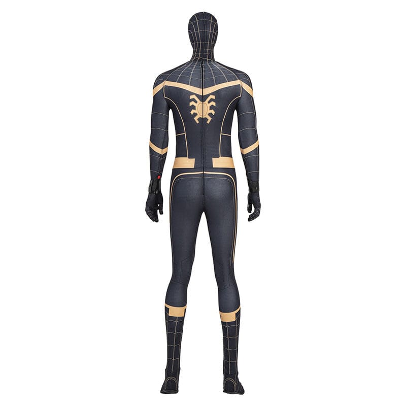 spider man no way home spider man black gold suit cosplay costumes