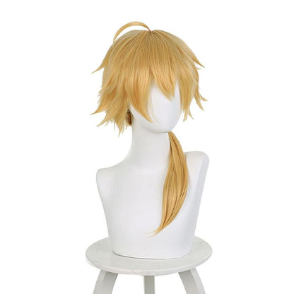 game genshin impact thoma blonde halloween cosplay wigs