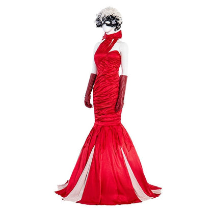 movie cruella cruella de vil red dress halloween cosplay costumes