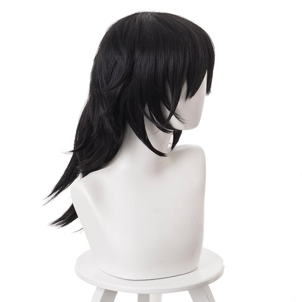 anime demon slayer tomioka giyuu dark medium cosplay wig 487e