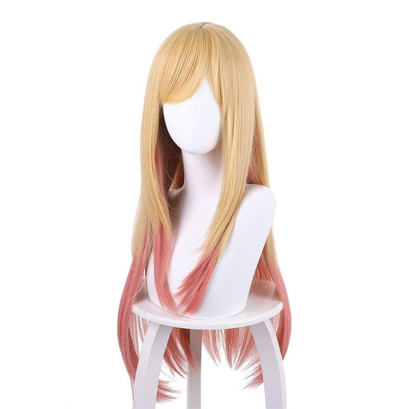 anime my dress up darling kitagawa marin yellow gradient pink cosplay wigs