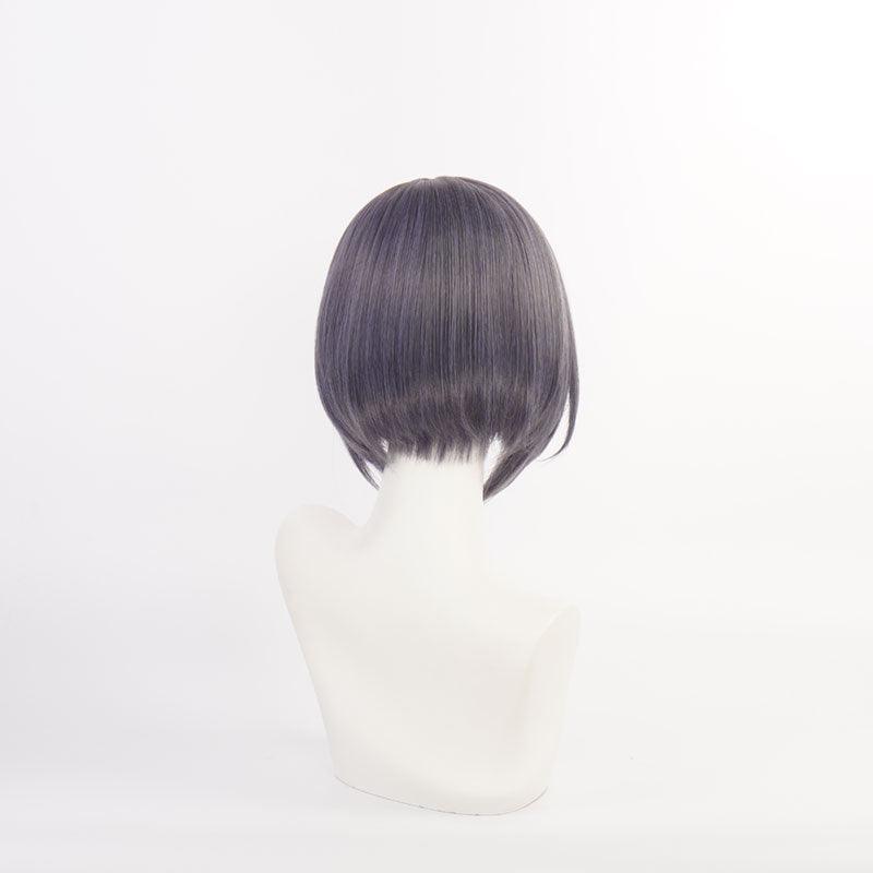 game genshin impact kujo sara blue gradient short cosplay wigs