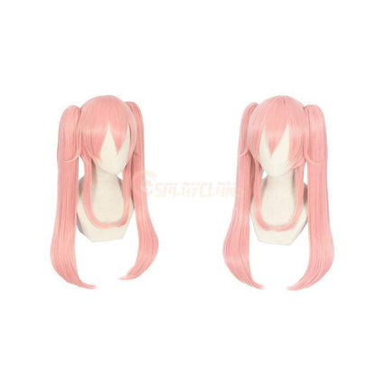 anime fate grand order tamamo no mae pink curly ponytail straight cosplay wigs