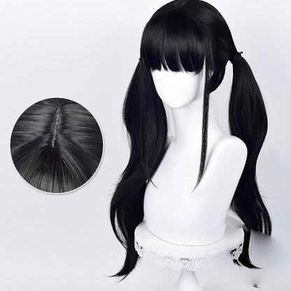 anime lycoris recoil inoue takina black long cosplay wig 542b