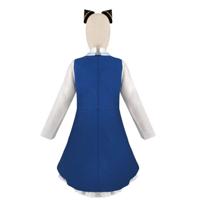 anime spy family anya forger child blue dress cosplay costumes