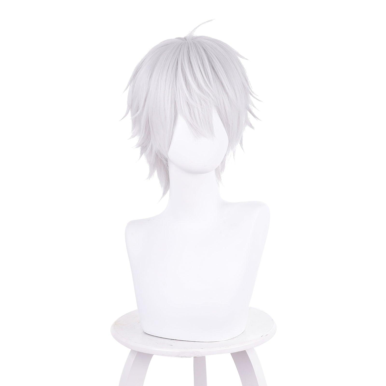 anime cosplay wigs for kuzuha silvery white cosplay wig of nijisanji 536e