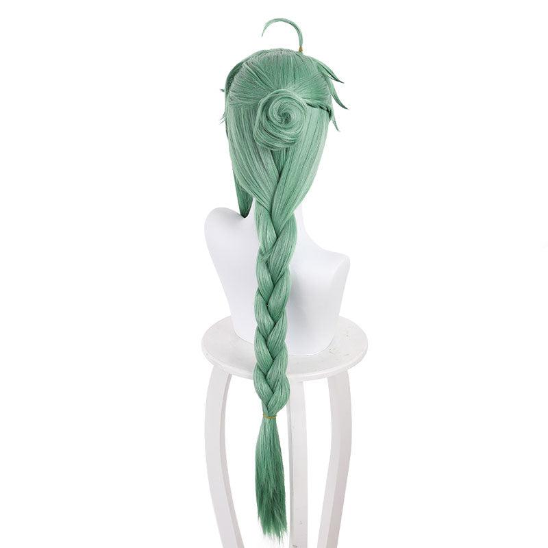 game genshin impact baizhu long green cosplay wigs