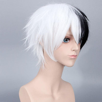 anime danganronpa trigger happy havoc monokuma black and white bear short cosplay wigs