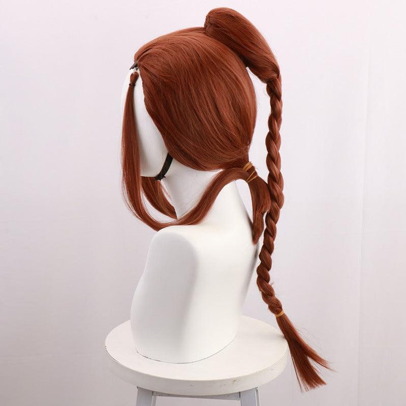 anime avatar the last airbender katara brown 80cm cosplay wig