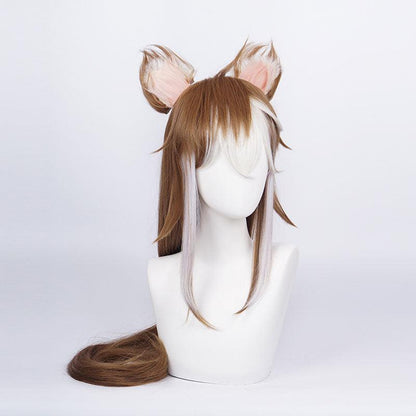 game genshin impact miss hina inugami cosplay wigs with ears