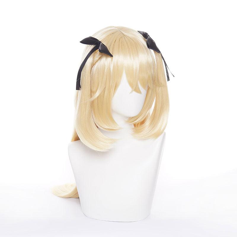 game genshin impact fischl blonde cosplay wigs