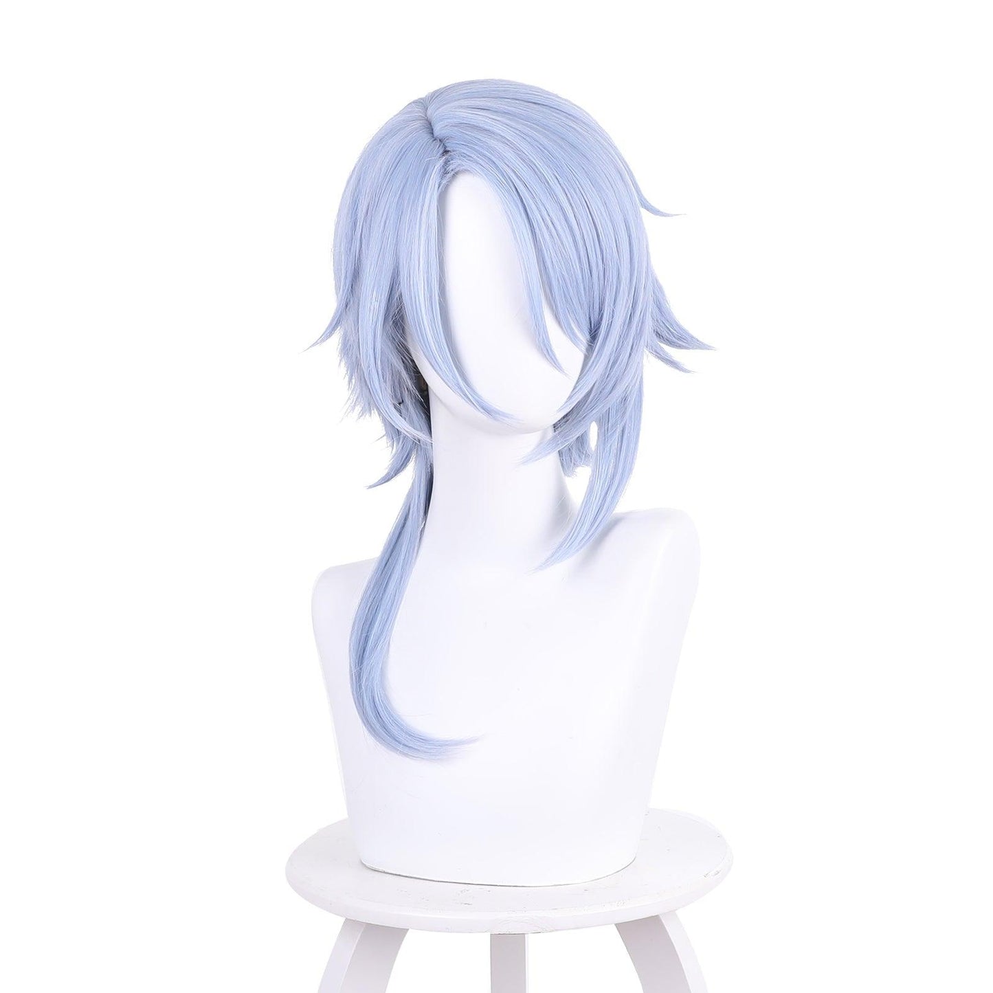 anime genshin impact kamizato ayato light blue medium cosplay wig 503y4