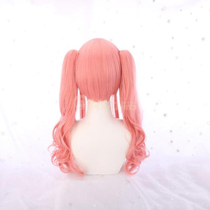 anime fate grand order tamamo no mae pink curly ponytail cosplay wigs