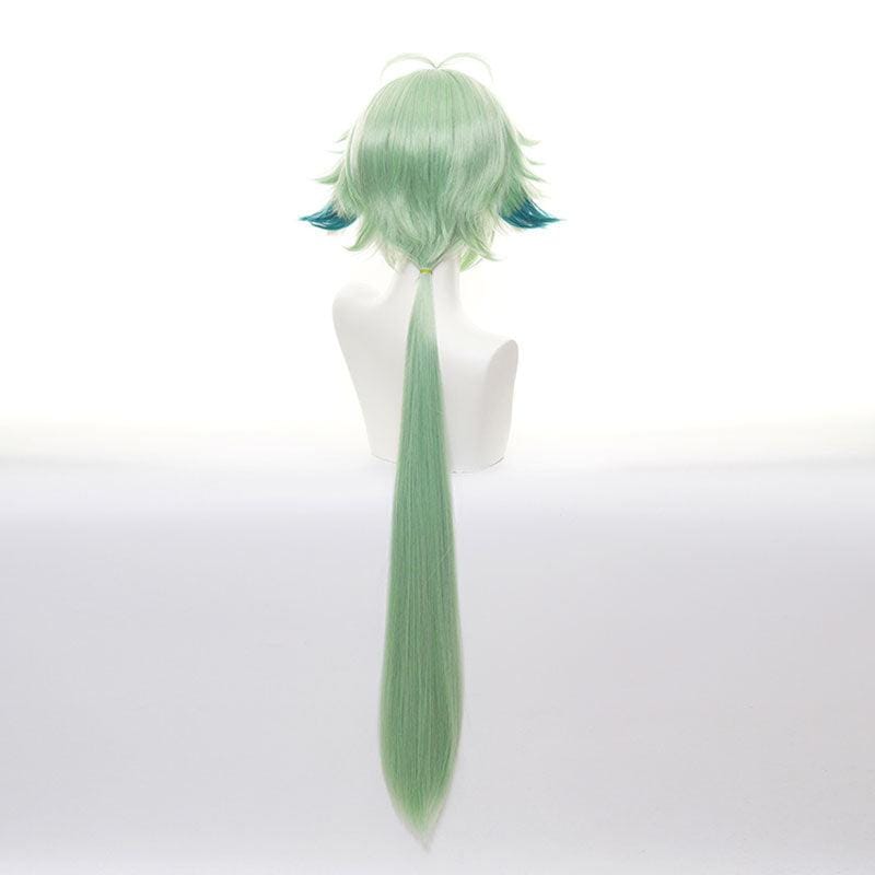 game genshin impact sucrose long fluorescent green cosplay wigs