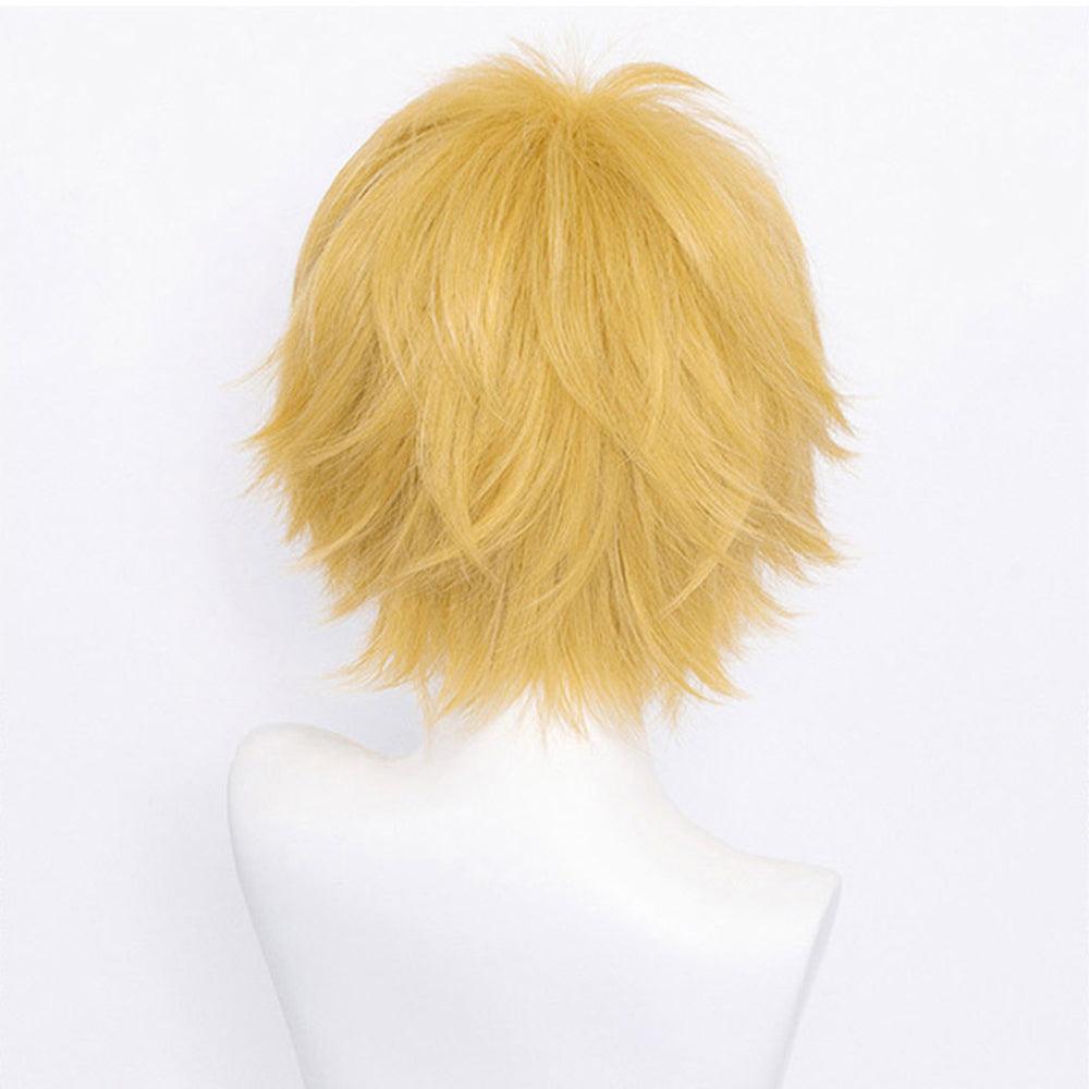 anime chainsaw man denji yellow short cosplay wig 509a