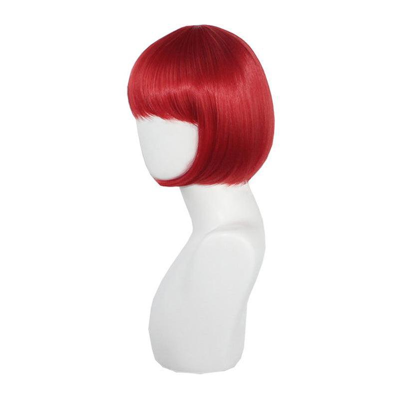 anime danganronpa 2 goodbye despair mahiru koizumi short red cosplay wigs