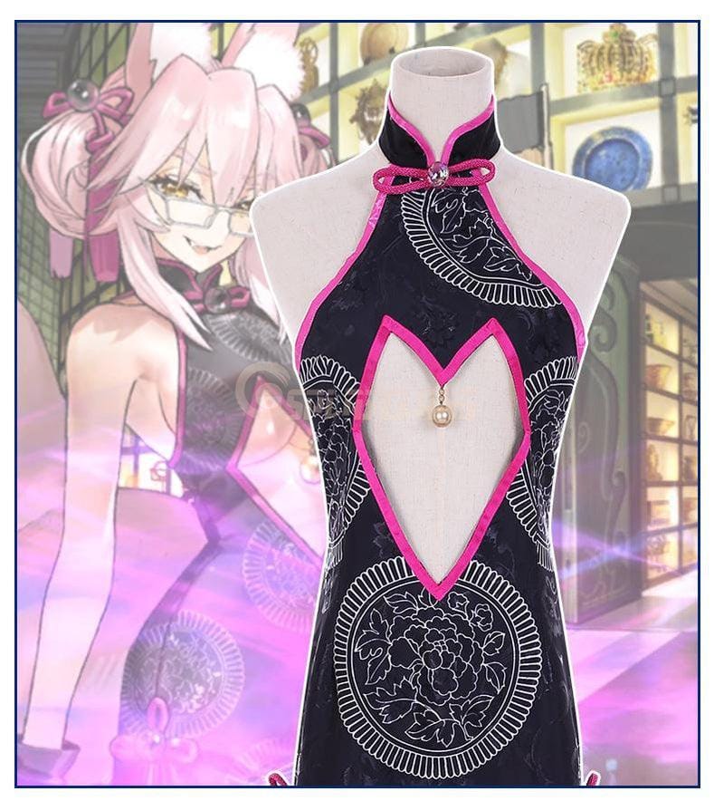 fgo fate grand order tamamo no mae fox secretary cheongsam full sets cosplay costumes