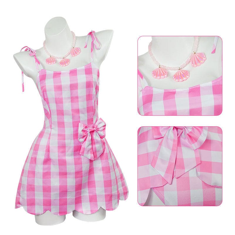 Barbie Movie 2023 Barbie Pink Dress Cosplay Costumes With Hat