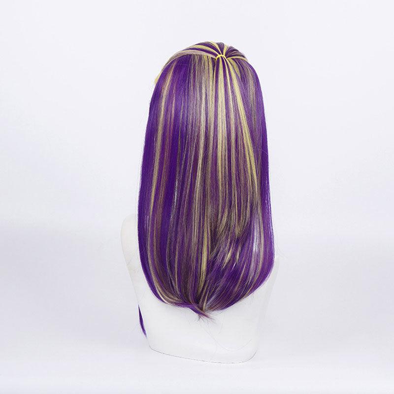 anime tokyo revengers wakasa imaushi long yellow purple cosplay wigs