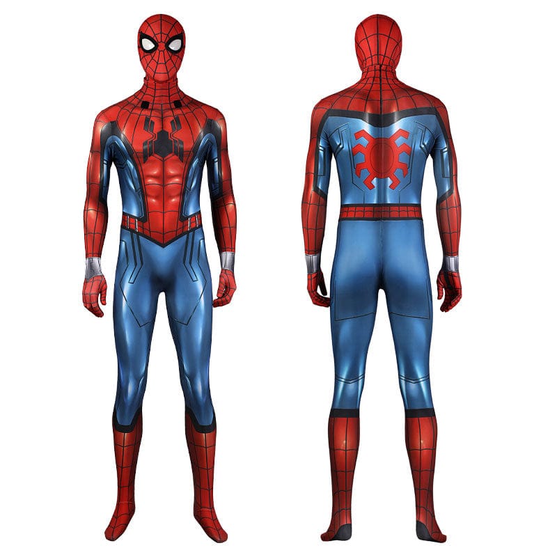 what if zombie hunter spider man peter parker spiderman jumpsuit fullset cosplay costumes
