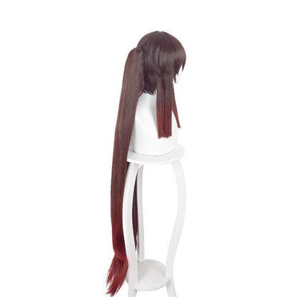 game genshin impact hu tao dark brown long cosplay wig