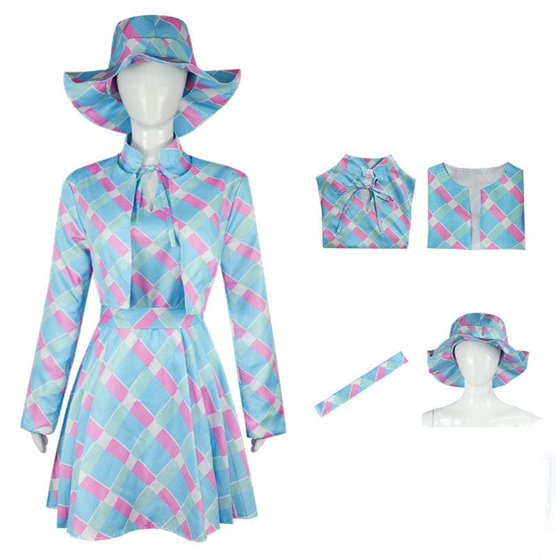 barbie movie 2023 barbie dress cosplay costumes with hat