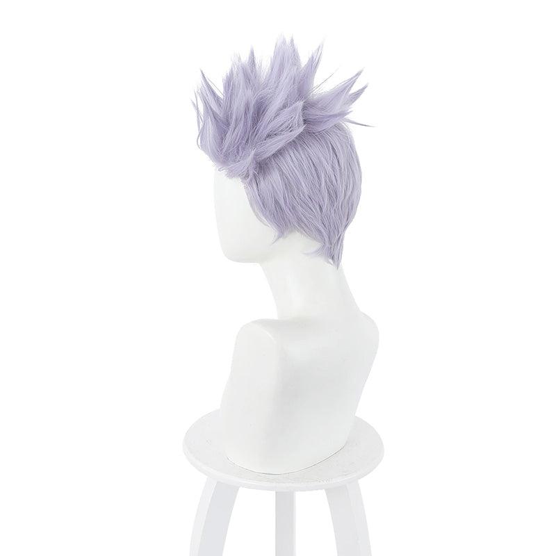 anime jujutsu kaisen satoru gojo short purple cosplay wigs