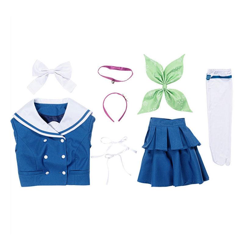 danganronpa v3 killing harmony harukawa maki blue school uniform halloween cosplay costume