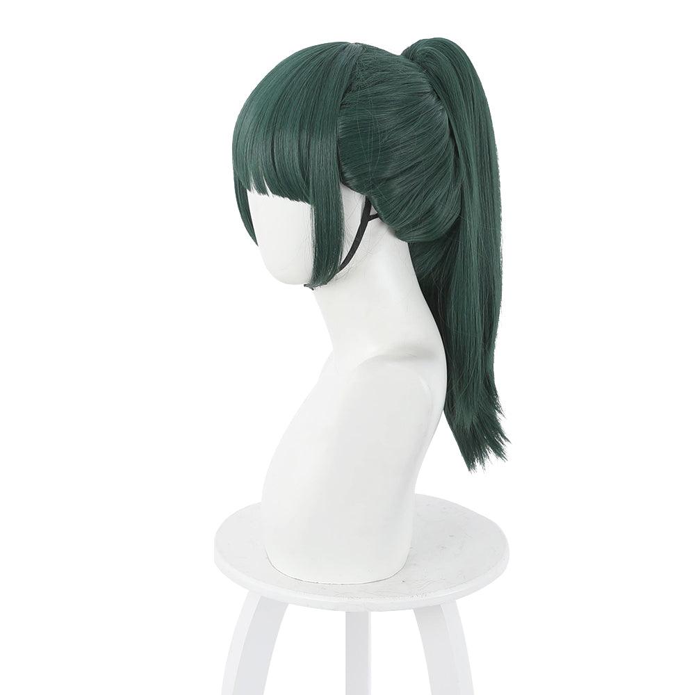 anime jujutsu kaisen zenin maki green medium cosplay wig 505f