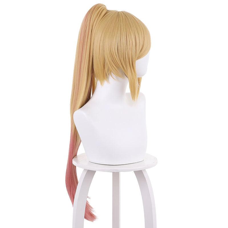 anime my dress up darling kitagawa marin yellow gradient pink ponytail cosplay wigs